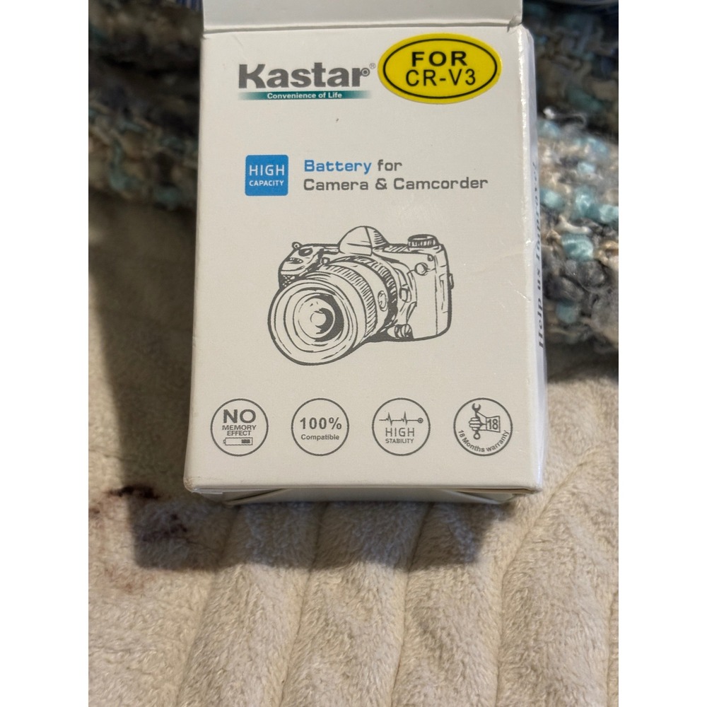 Kastar CR-V3 Li-ion Battery Pack 3V 2100mAh for Camera and Camcorder NEW